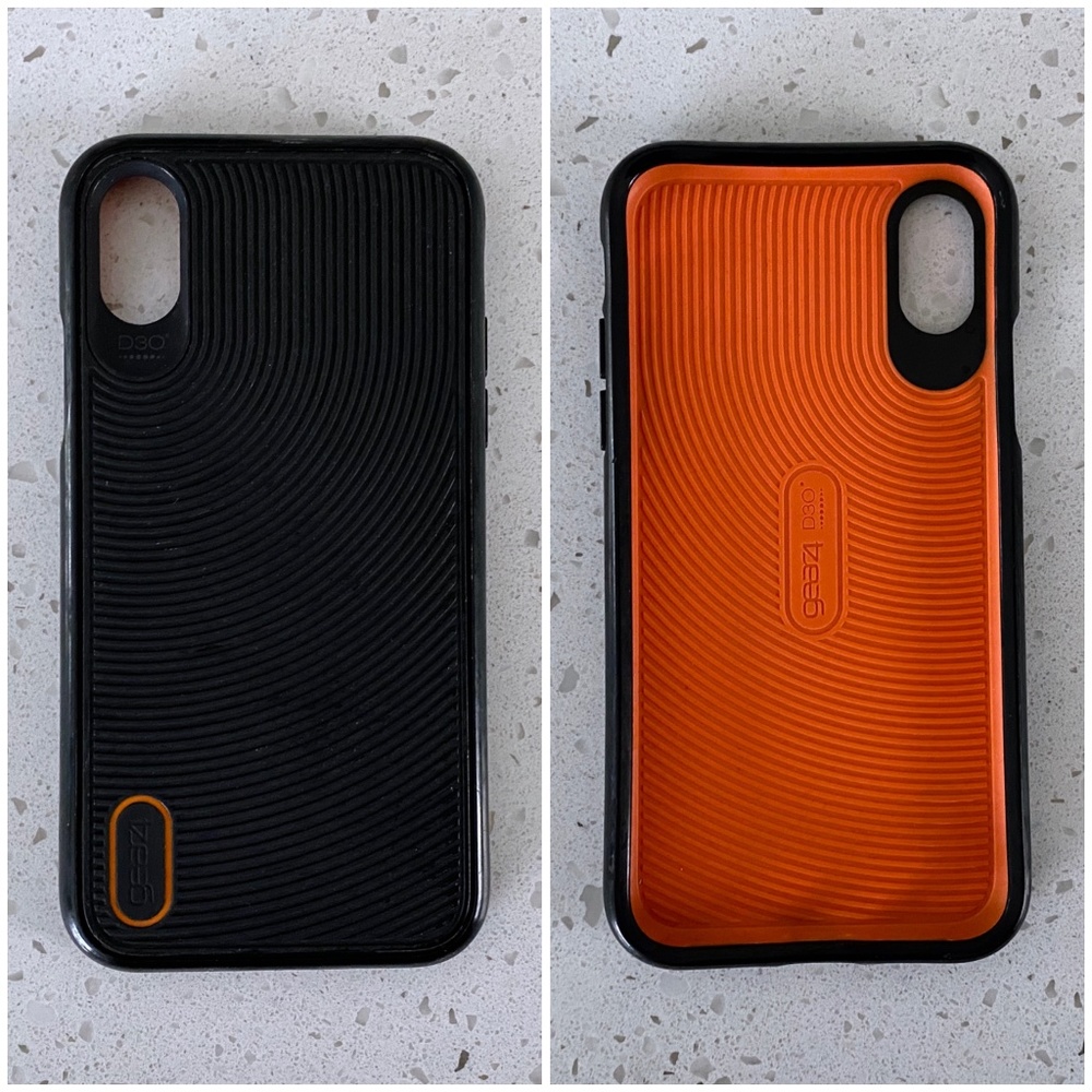 GEAR4 D30 Black and Orange Apple iPhone X Case